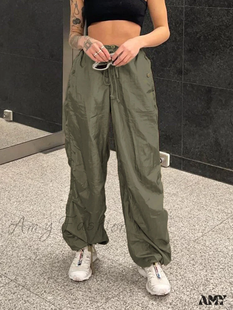 Amy Fashion - Y2K Streetwear Baggy Cargo Pants - Image 3