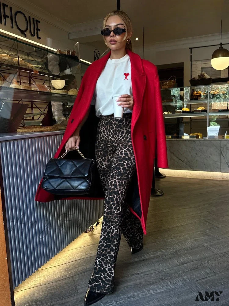 Thickened Elegant Long Button Long Sleeve Blend Loose Wool Pocket Coat - Image 3