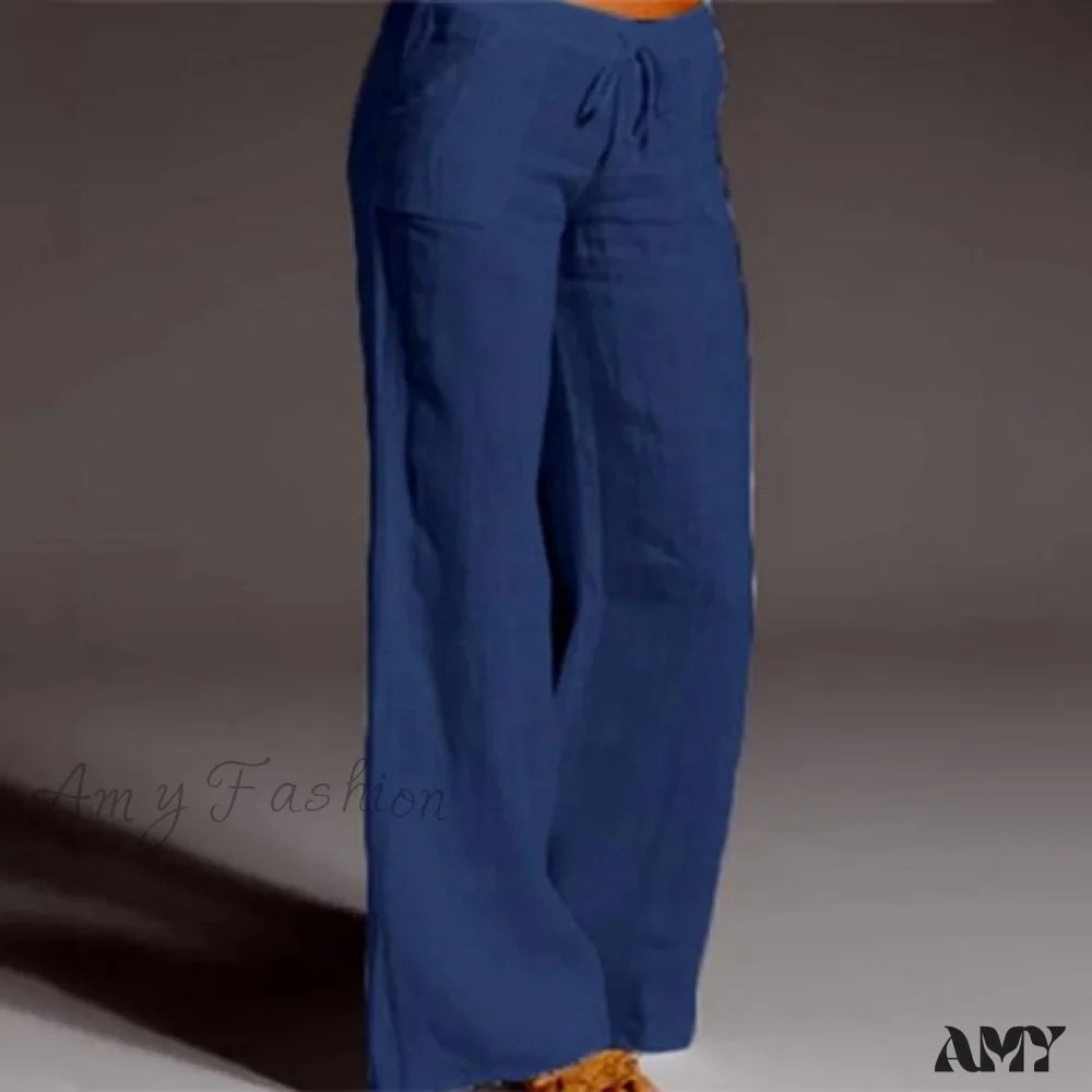 Amy Fashion - High Waist Casual Loose Wide Leg Pants - Image 5