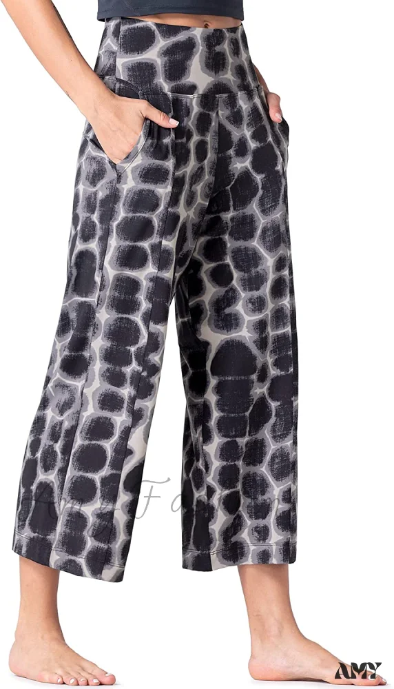 Amy Fashion - Lounge Yoga Capris Pants High Waist Workout Flare Crop Pants - Image 18