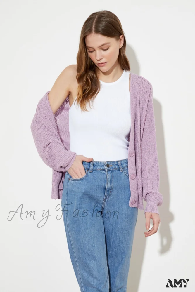 Amy Fashion - Trendyol Button Detail Cardigan - Image 7