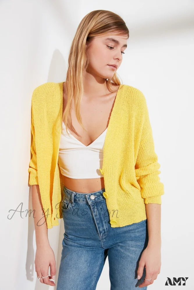 Amy Fashion - Trendyol Button Detail Cardigan - Image 9