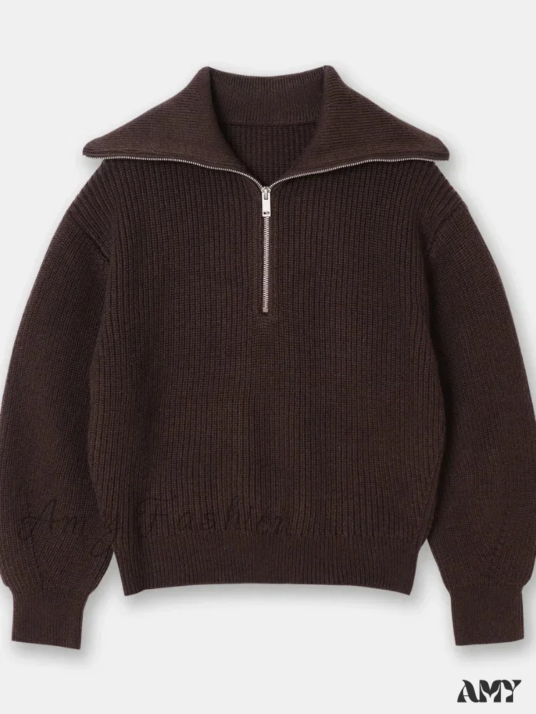 Turtleneck Loose Lapel Striped Casual Fashion Simplicity Sweater - Image 8