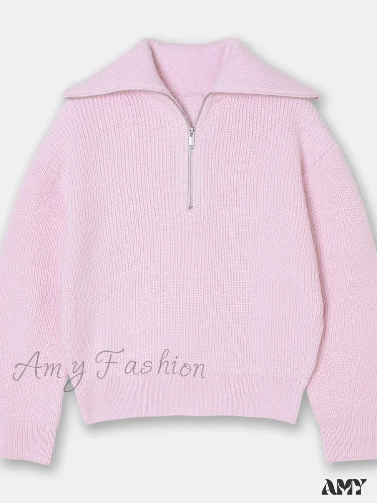 Turtleneck Loose Lapel Striped Casual Fashion Simplicity Sweater - Image 9