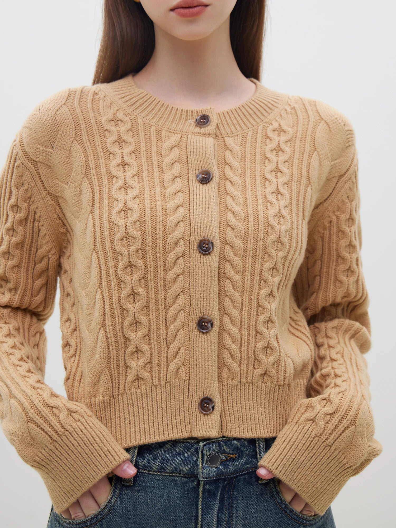 Twisted Flower Short Knit Cardigan - Image 4