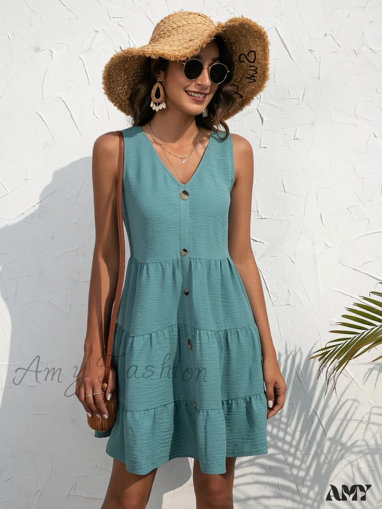Amy Fashion - V-Neck Boho Beach Sexy Dresses - Image 11