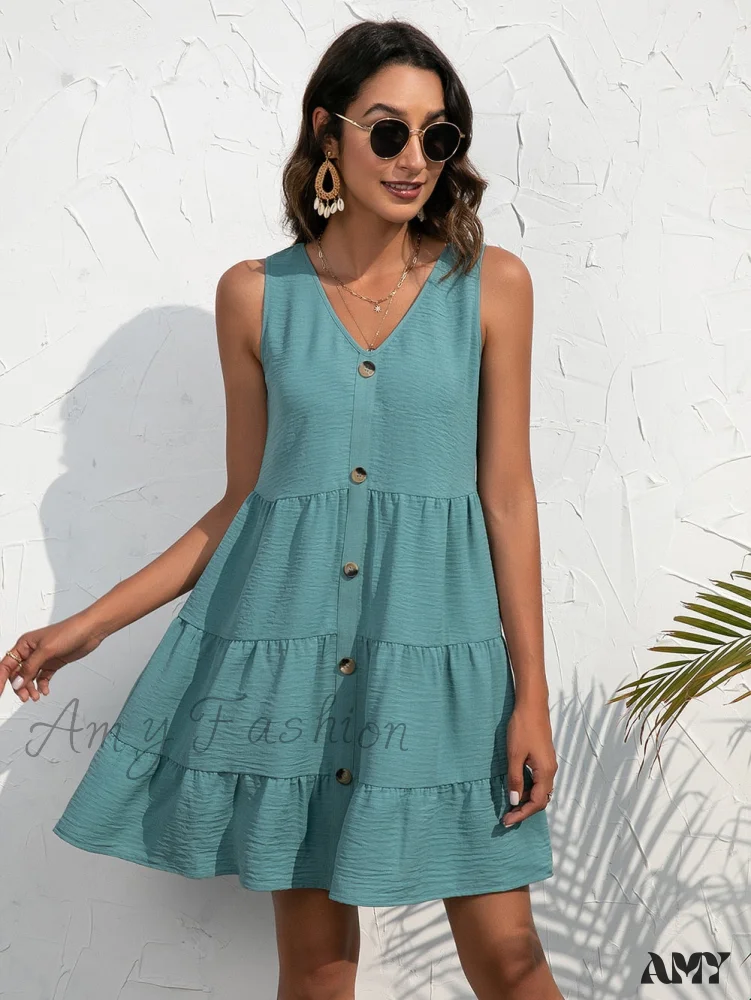 Amy Fashion - V-Neck Boho Beach Sexy Dresses - Image 12