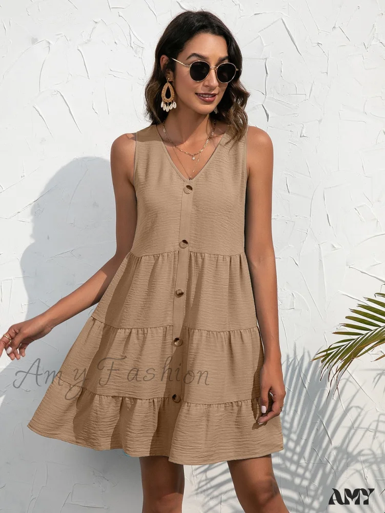 Amy Fashion - V-Neck Boho Beach Sexy Dresses - Image 16