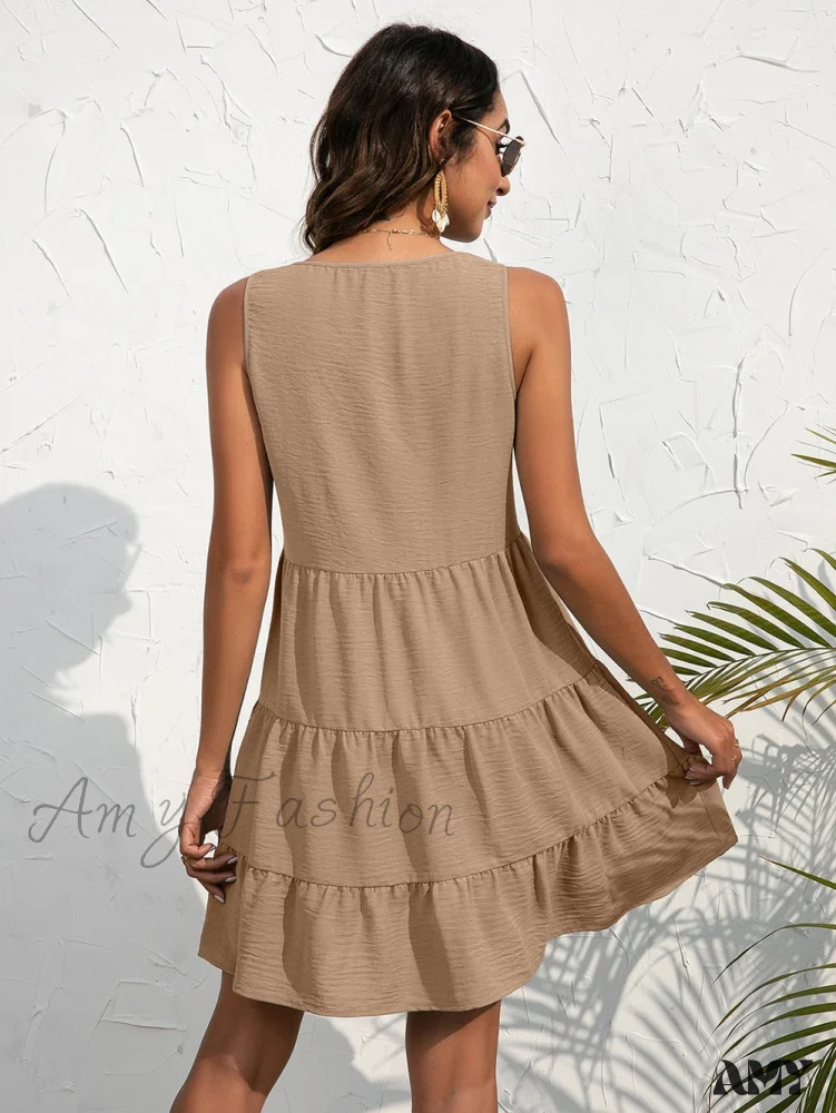 Amy Fashion - V-Neck Boho Beach Sexy Dresses - Image 18