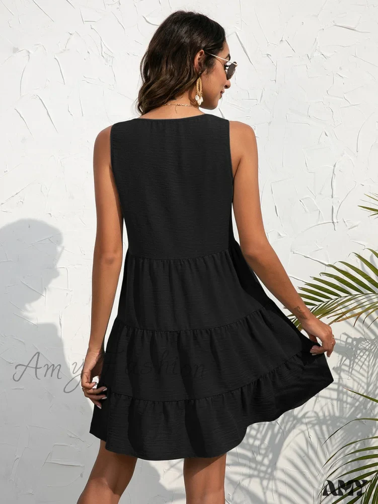Amy Fashion - V-Neck Boho Beach Sexy Dresses - Image 23