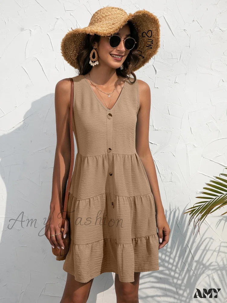 Amy Fashion - V-Neck Boho Beach Sexy Dresses - Image 3