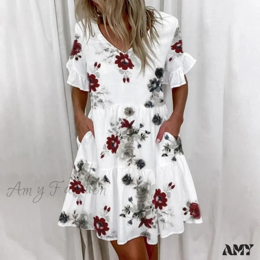 Amy Fashion - Casual Plus Size Short Sleeve Loose Dresses - Image 2