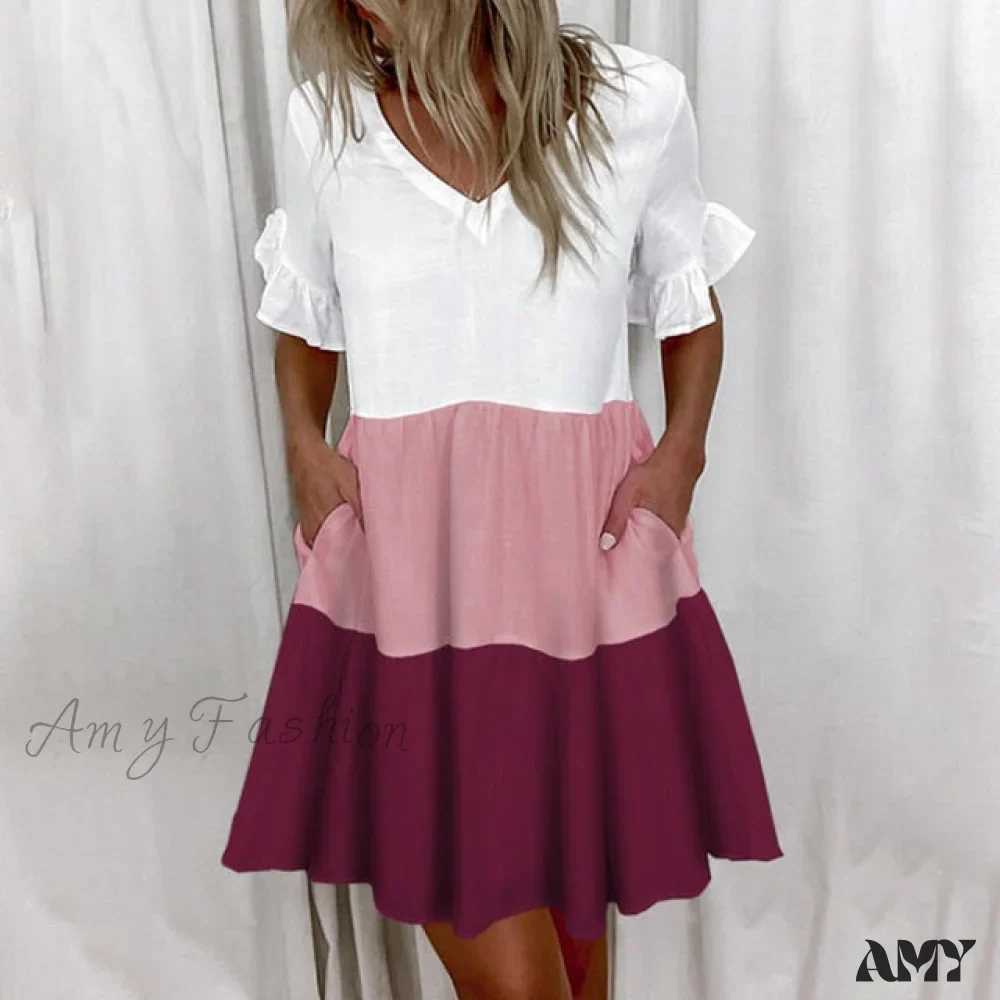 Amy Fashion - Casual Plus Size Short Sleeve Loose Dresses - Image 3