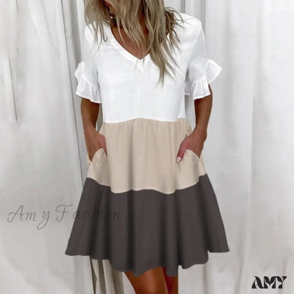 Amy Fashion - Casual Plus Size Short Sleeve Loose Dresses - Image 4