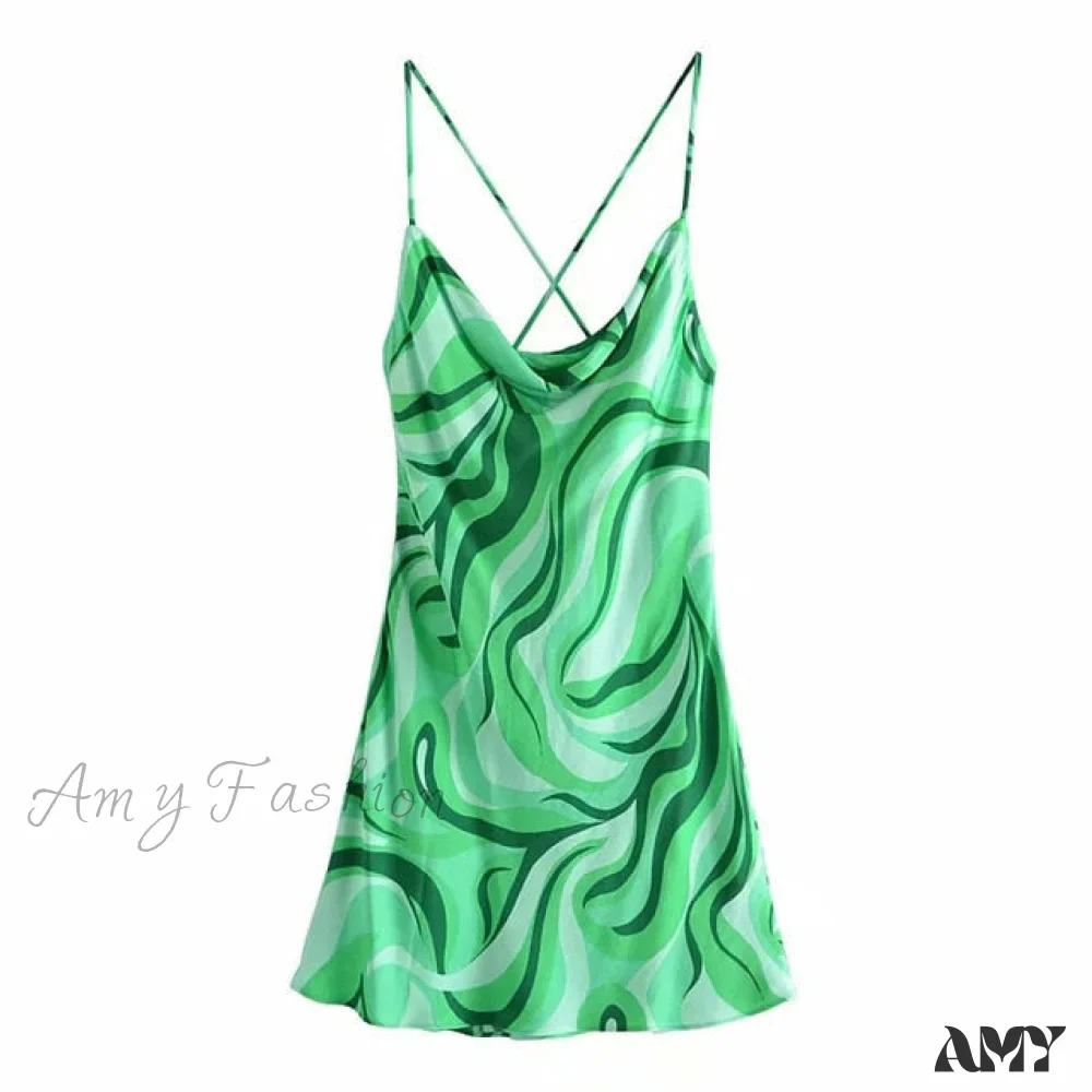 Amy Fashion - V-Neck Sleeveless Backless Sexy Female Mini Dresses - Image 4