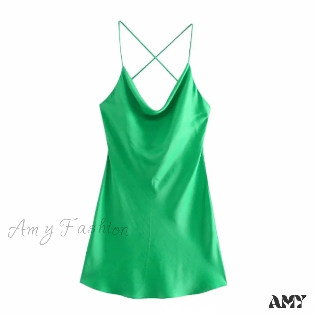 Amy Fashion - V-Neck Sleeveless Backless Sexy Female Mini Dresses - Image 6