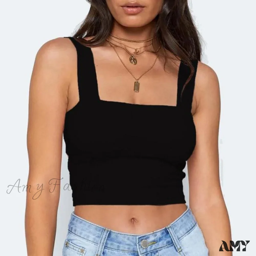 Amy Fashion - Vest Off Shoulder Knitted Candy Colors Crop Tops - Image 10
