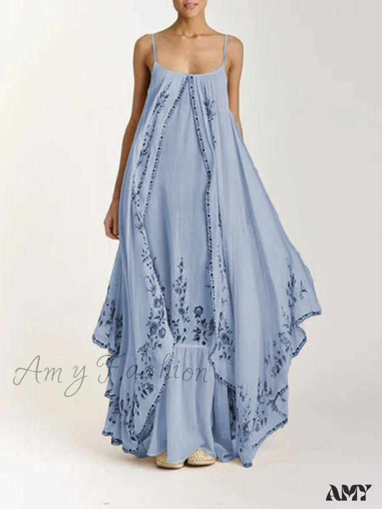 Amy Fashion - Vintage Spaghetti Strap Sleeveless Elegant Long Maxi Dress - Image 15