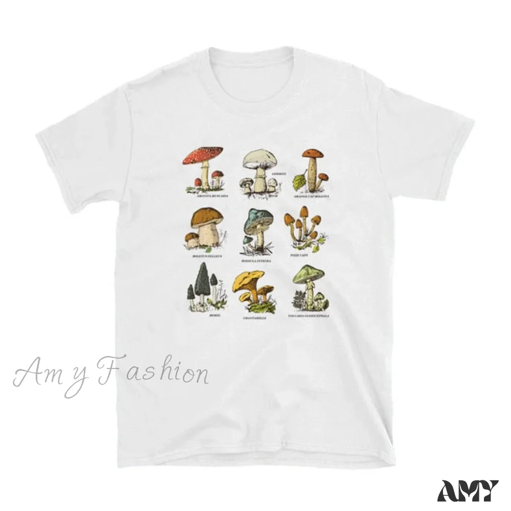 Amy Fashion - Women Causual Comfy Mushroom Print Oversized T-Shirt - Image 6