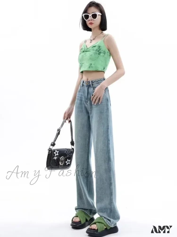 Amy Fashion - Vintage Harajuku Teenagers Y2k Aesthetic Clothing Autumn Baggy Jean - Image 2