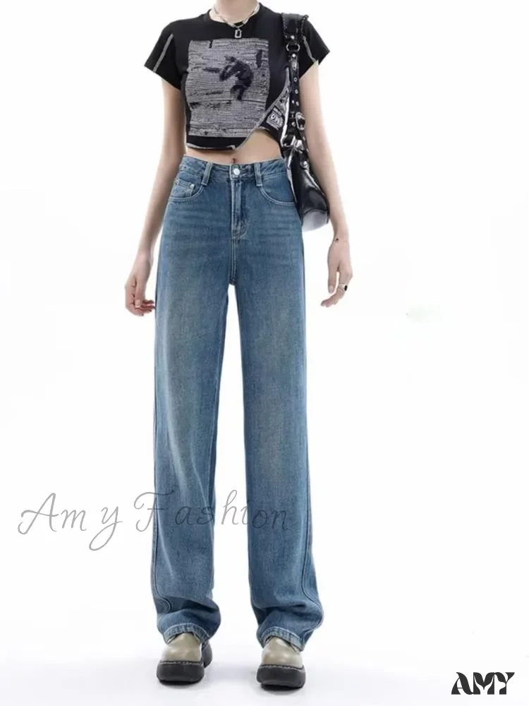 Amy Fashion - Vintage Harajuku Teenagers Y2k Aesthetic Clothing Autumn Baggy Jean - Image 7