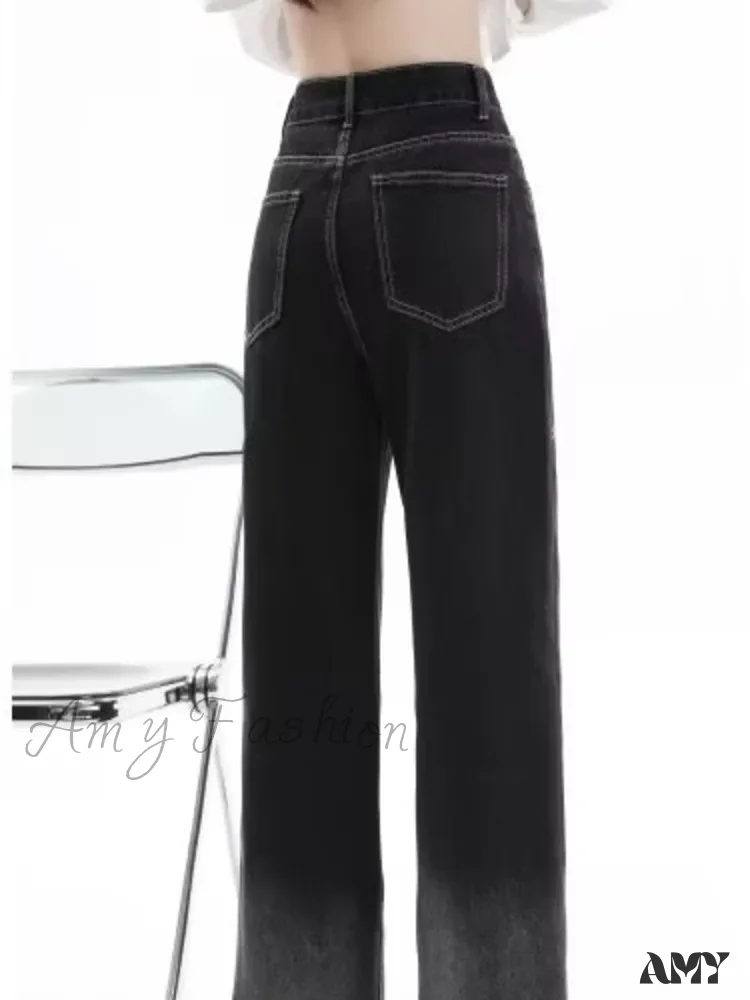 Amy Fashion - Vintage Harajuku Women Clothes For Teenagers Y2k Aesthetic Clothing Autumn Baggy Jean - Image 5