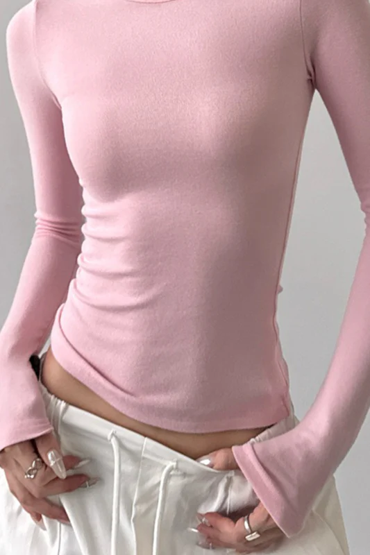 Vintage Solid Crew Neck Slim Long Sleeve Base Layer - Image 6