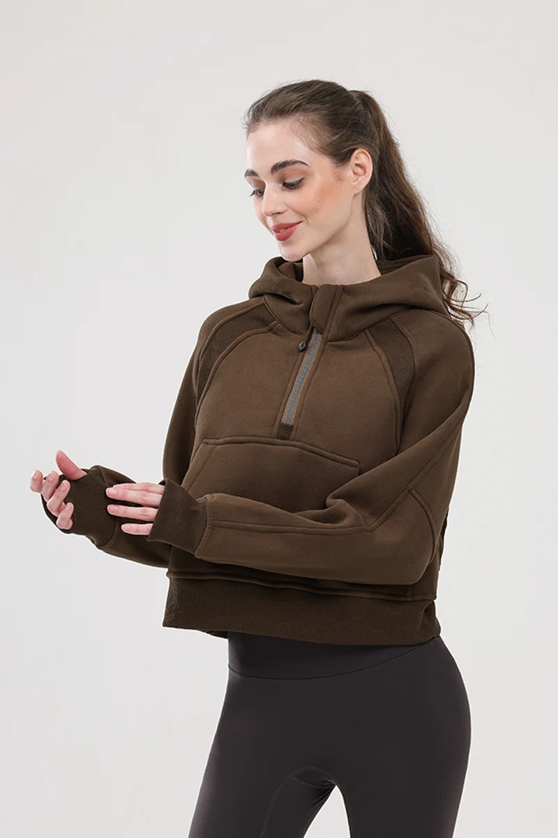 Warm Half-Zip Loose Hoodie - Image 5
