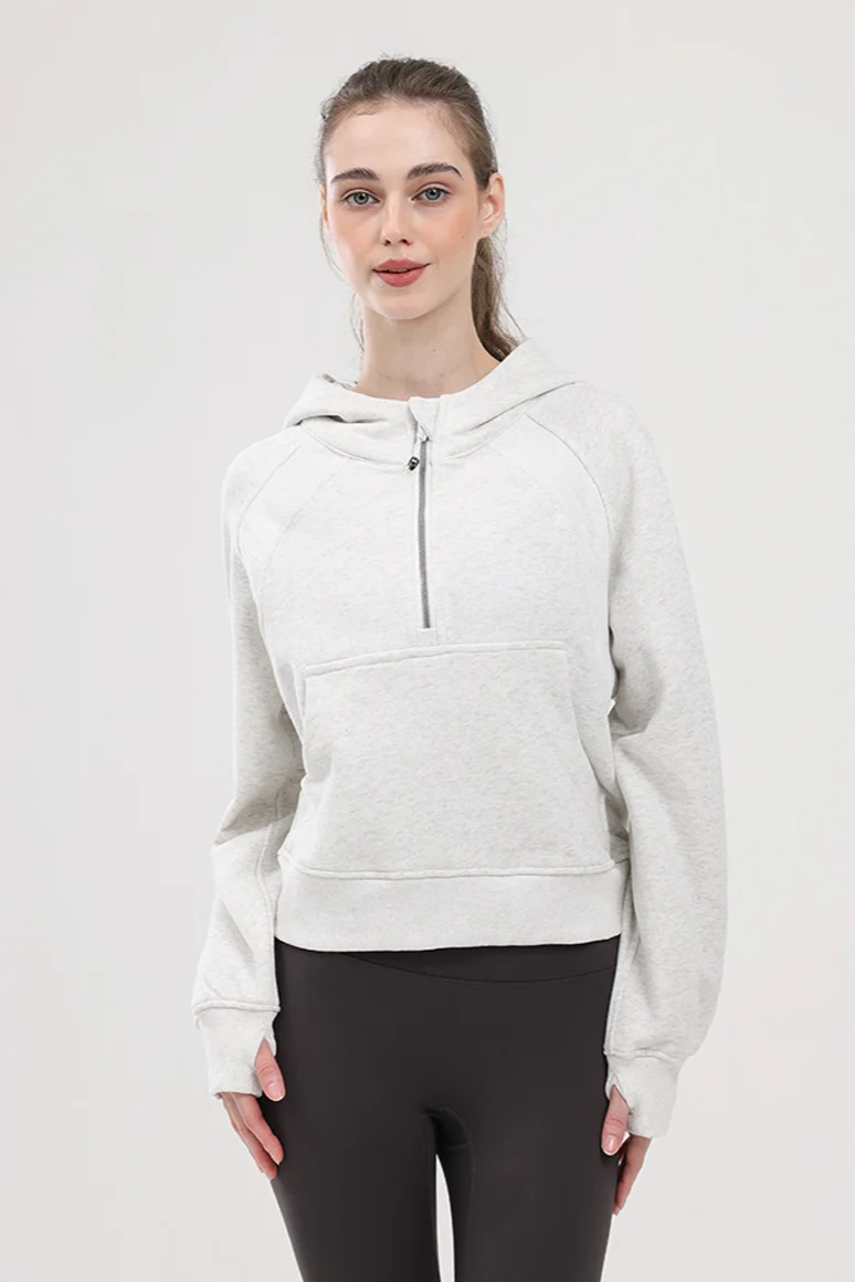 Warm Half-Zip Loose Hoodie - Image 7