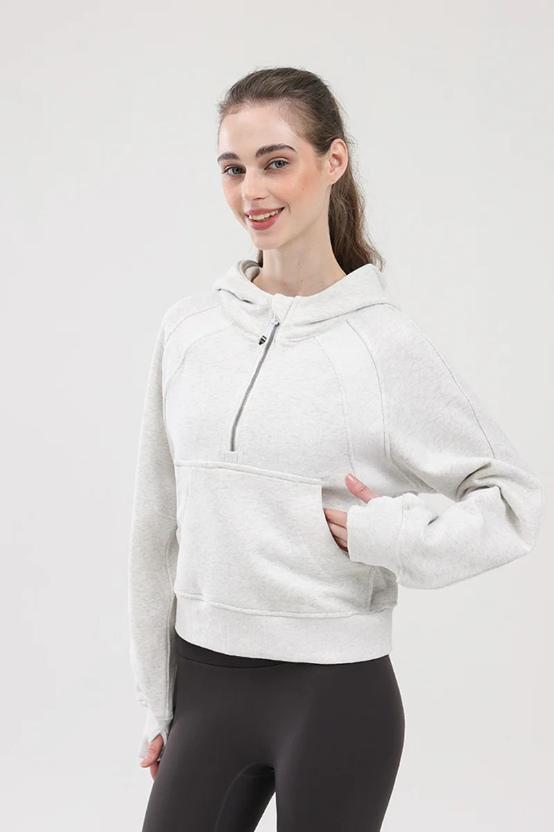 Warm Half-Zip Loose Hoodie - Image 8