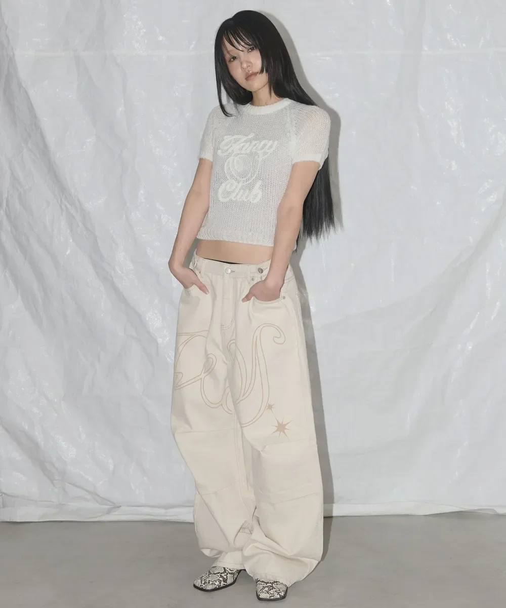 Washed Wings Baggy Denim Pant