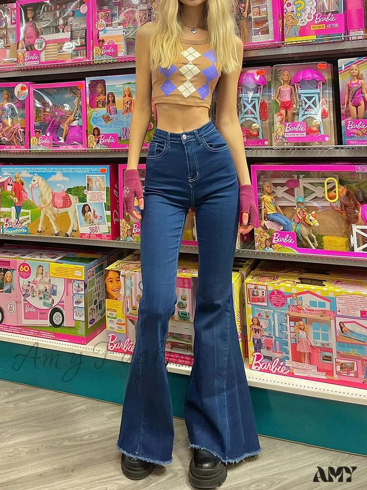 Amy Fashion - Streetwear Boot Cut Flared Jeans