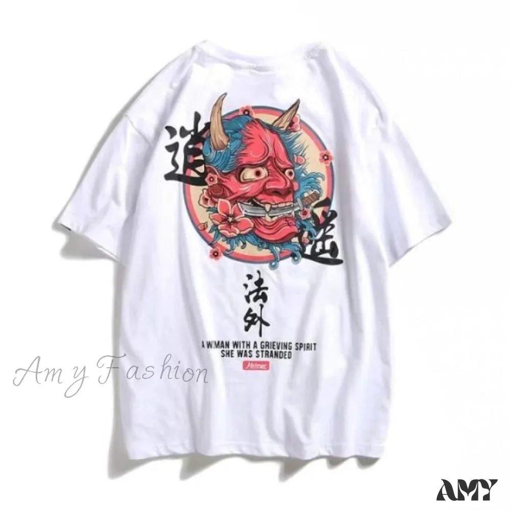 Amy Fashion - White Cartoon Female Kawaii Tops Tee - Image 10