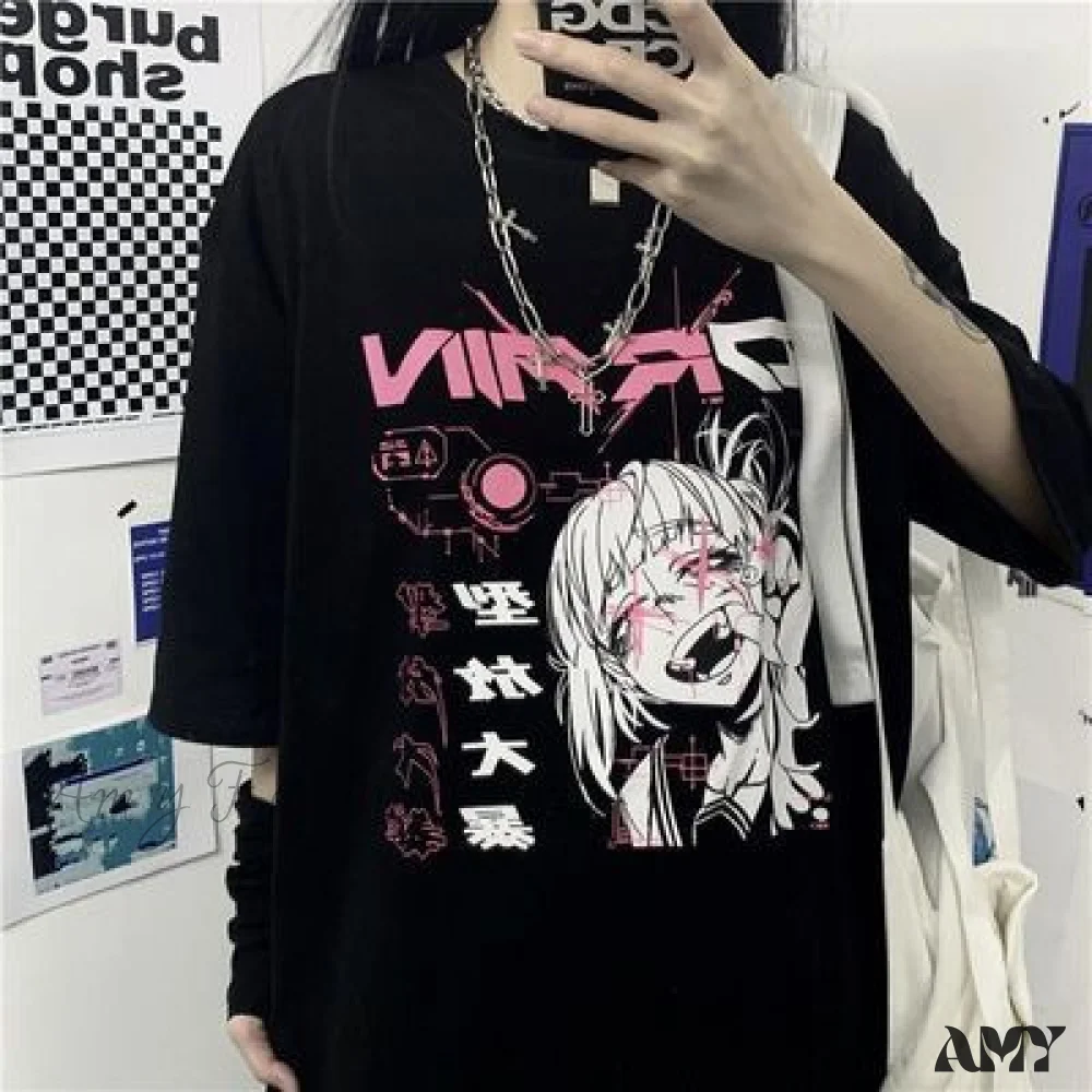Amy Fashion - White Cartoon Female Kawaii Tops Tee - Image 13