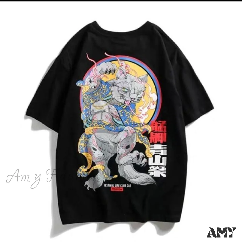 Amy Fashion - White Cartoon Female Kawaii Tops Tee - Image 14