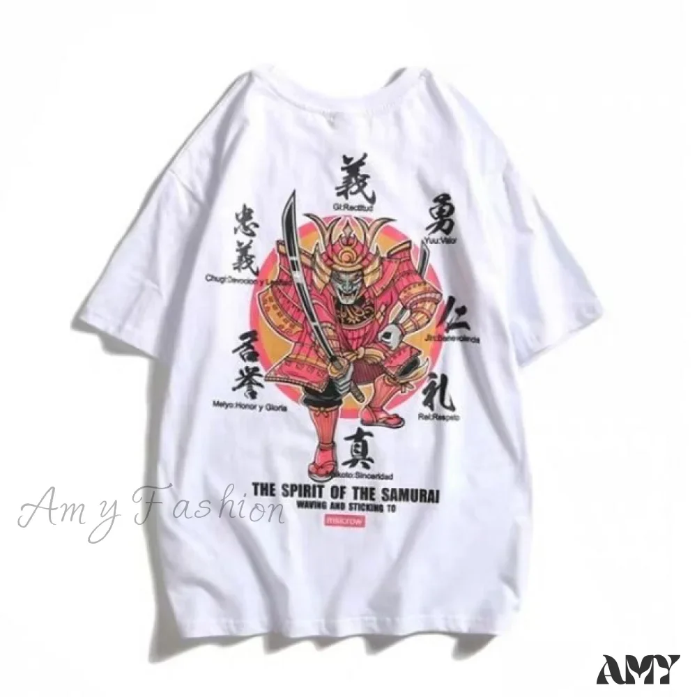 Amy Fashion - White Cartoon Female Kawaii Tops Tee - Image 2
