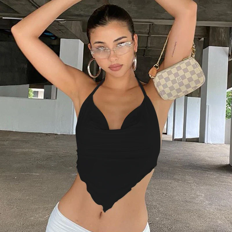 White Lacing Backless Crop Top - Image 6