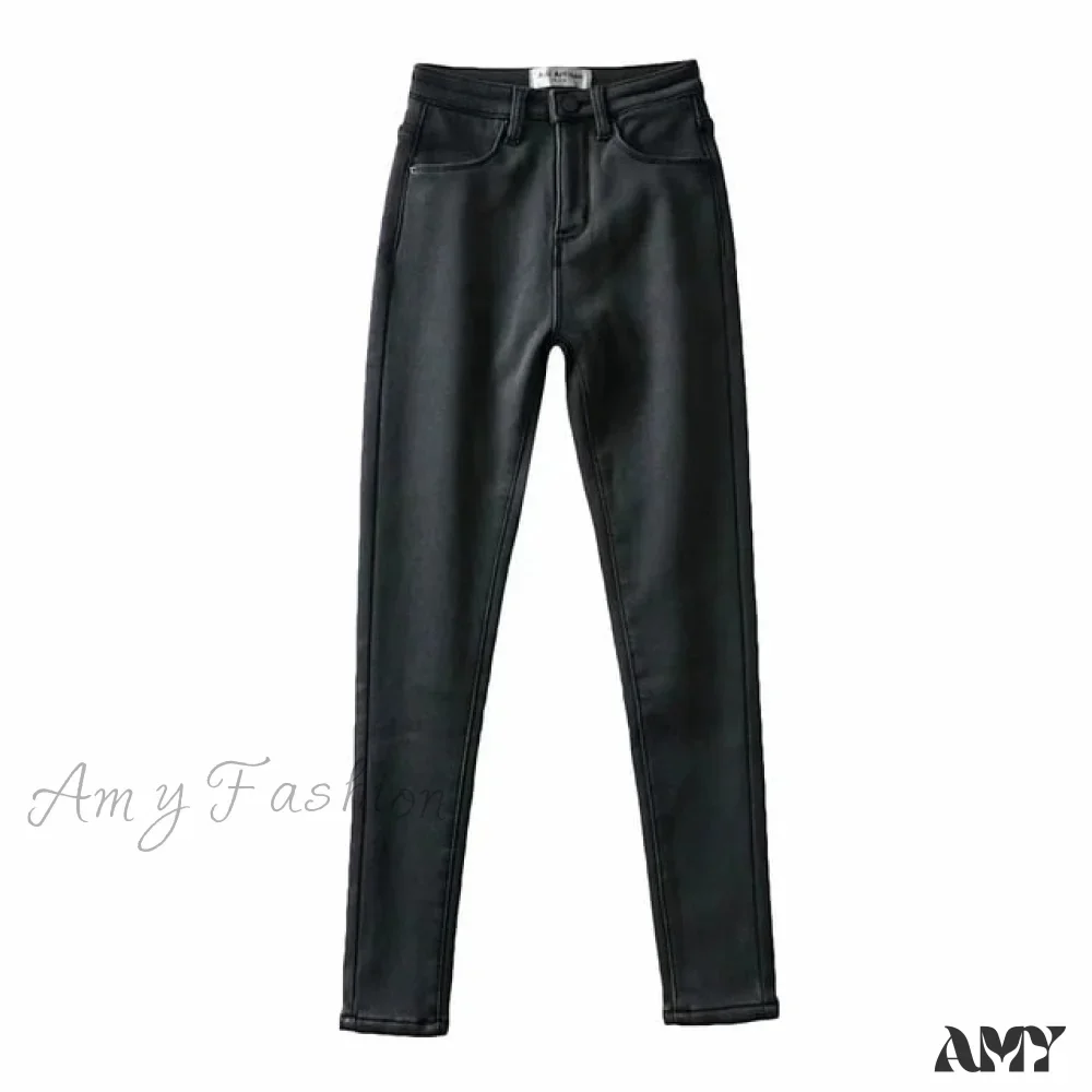 Amy Fashion - England Style Vintage High Waist Skinny Jeans - Image 6