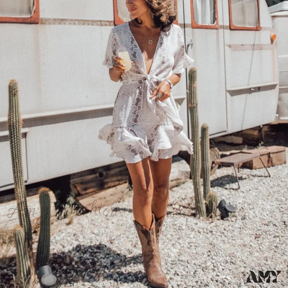 Amy Fashion - Fashion Print Maxi Dresses - Image 6
