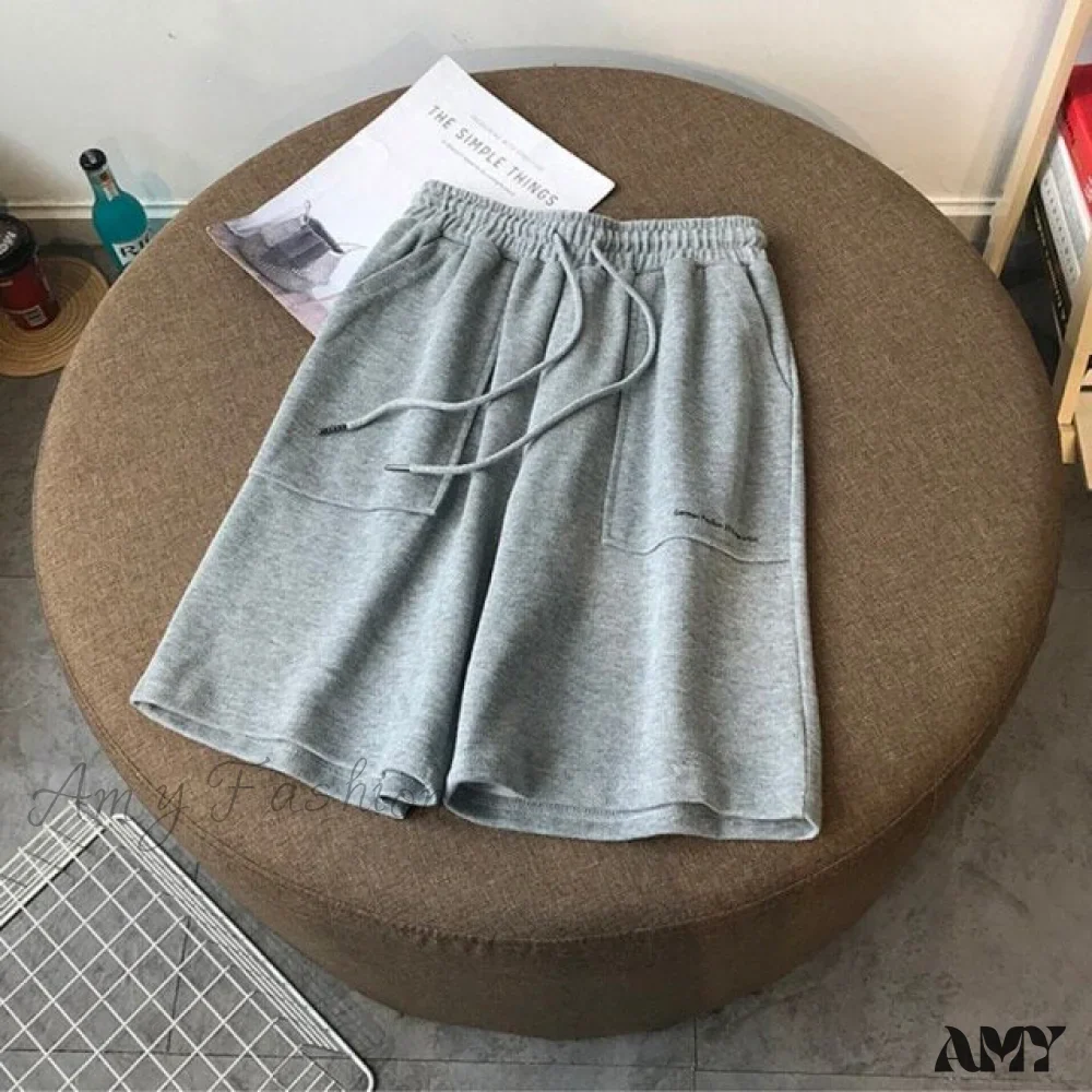 Amy Fashion - Knee Length Pants Drawstring Korean Shorts - Image 3