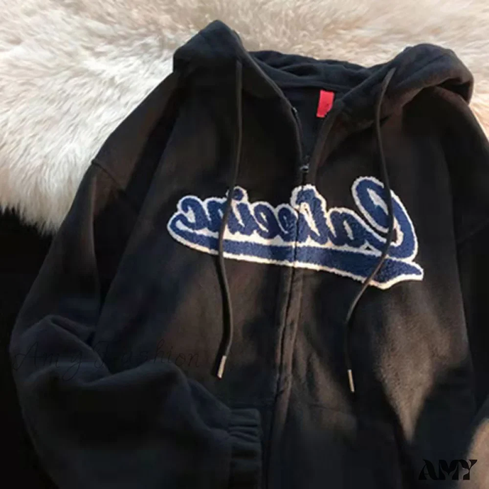 Amy Fashion - Korean Version Oversized Solid Color Hoodies - Image 18