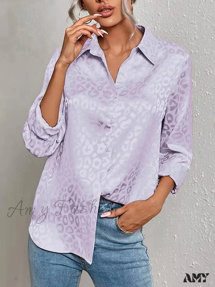 Amy Fashion - Leopard Print Luxury Blouse - Image 4