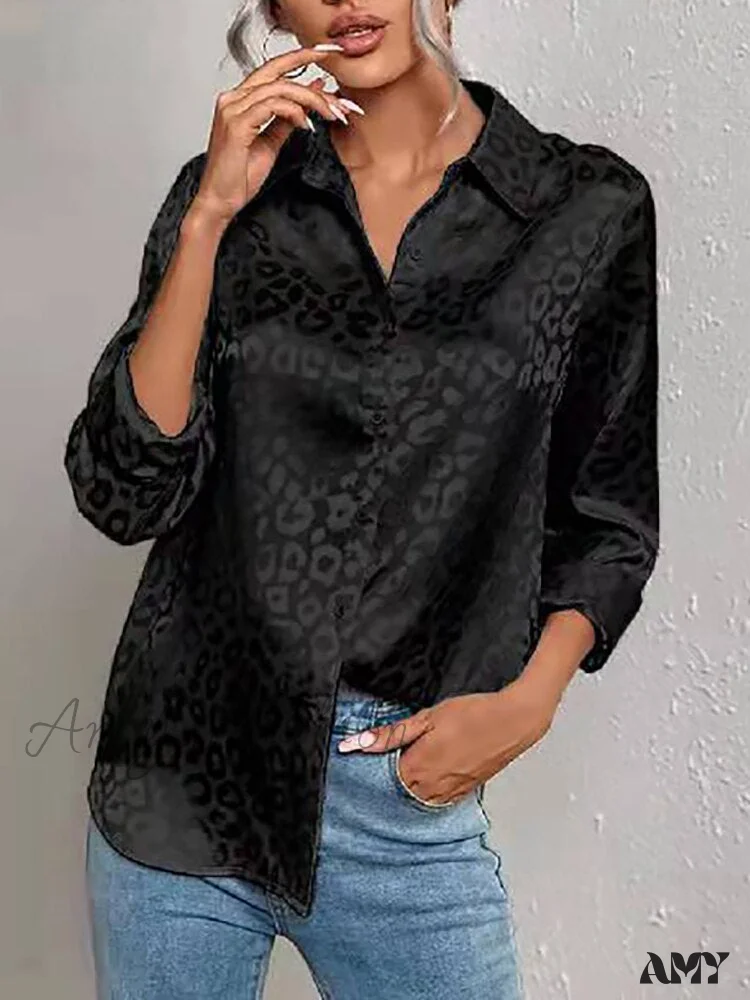 Amy Fashion - Leopard Print Luxury Blouse - Image 5