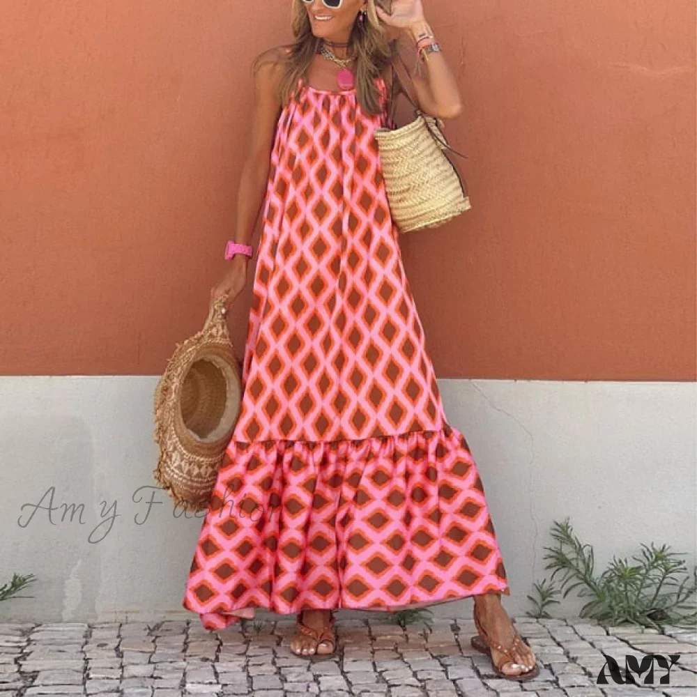 Amy Fashion - O Neck Backless Maxi Dress - Image 3