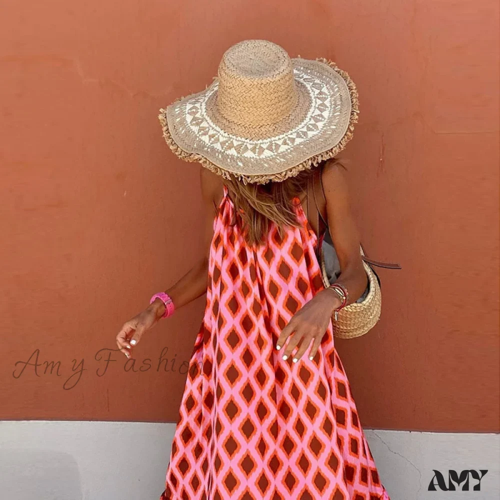 Amy Fashion - O Neck Backless Maxi Dress - Image 4