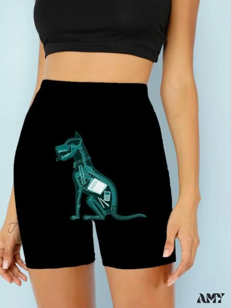 Amy Fashion - Women Skeleton Short Dancing  Rock High Waist Womens Pants - Image 11