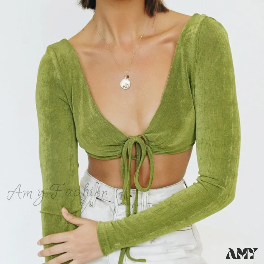 Amy Fashion - Button Up Elastic Waist Tops - Image 12