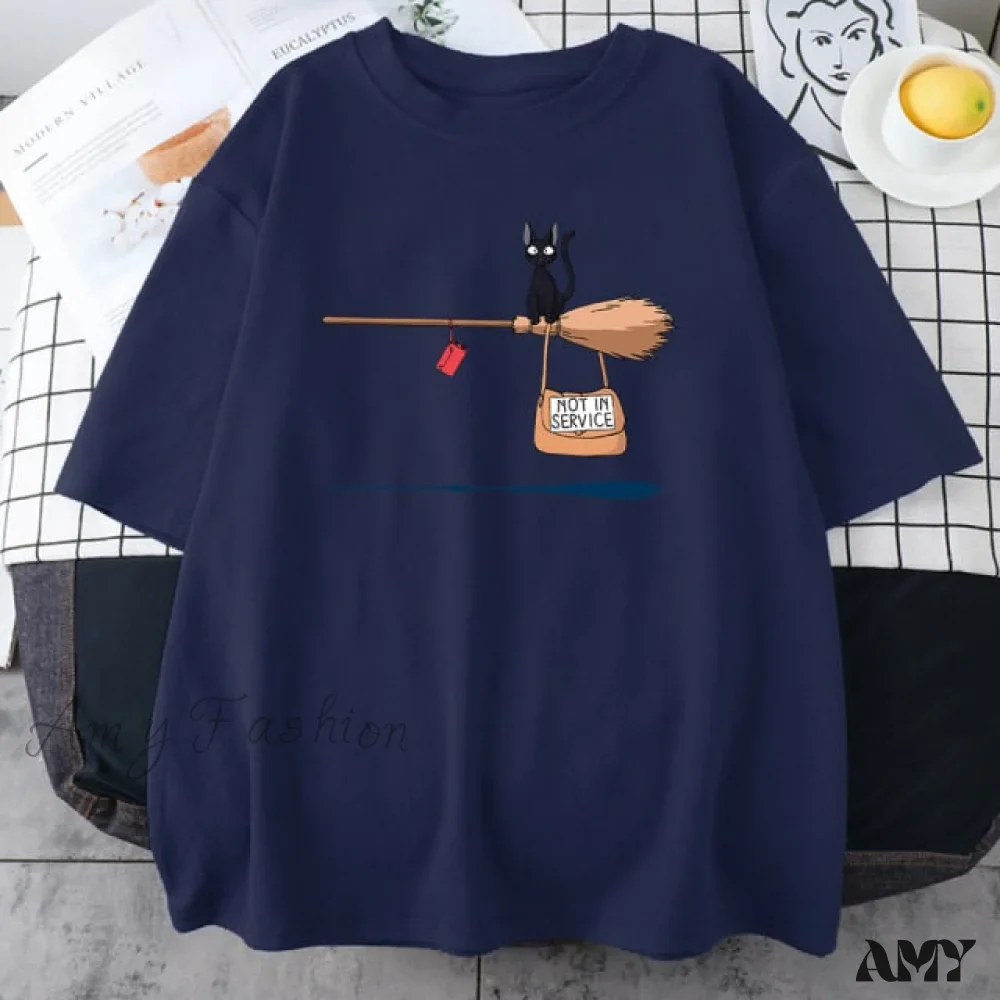 Amy Fashion - Soft Cartoons Fashion Crew Neck T-shirts - Image 11