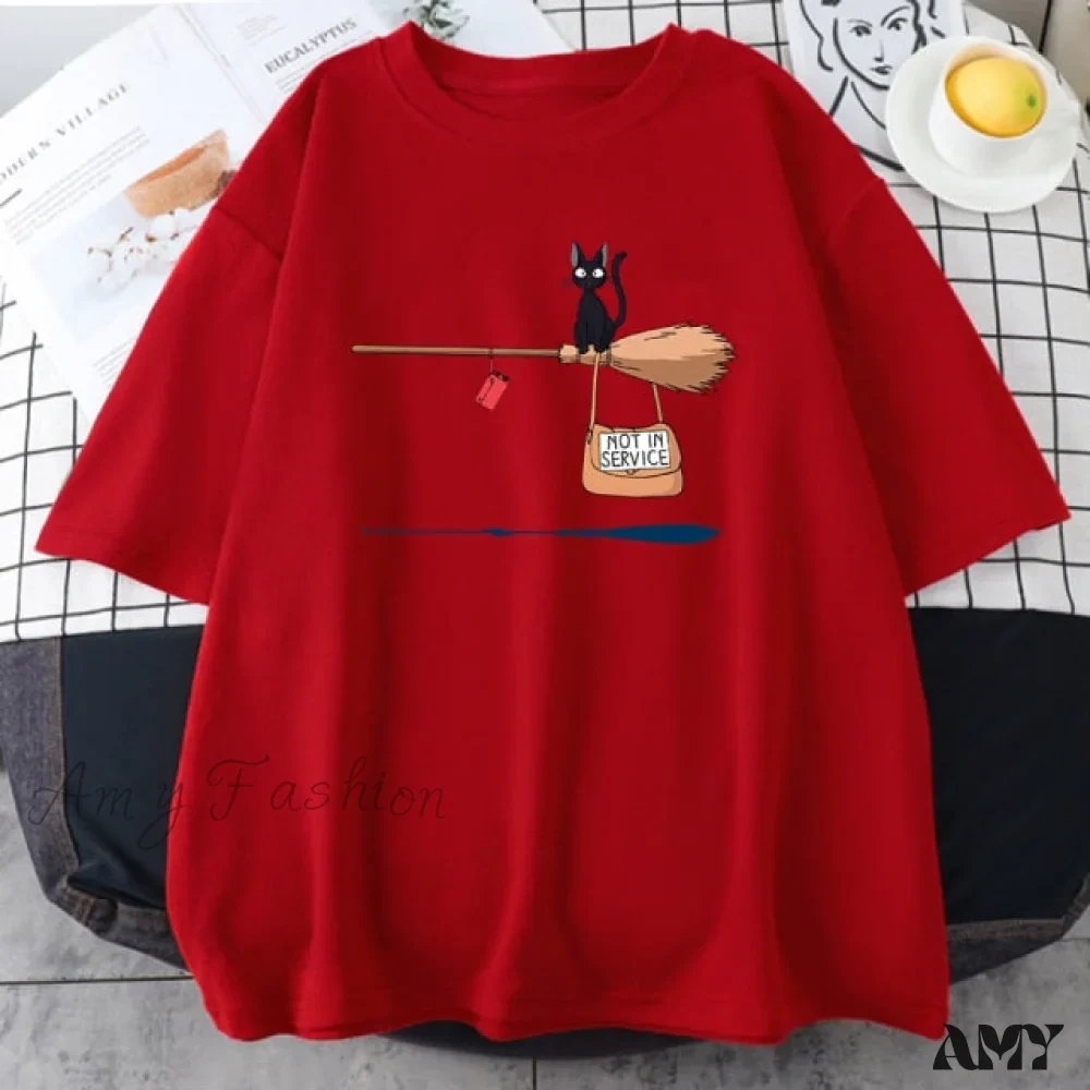 Amy Fashion - Soft Cartoons Fashion Crew Neck T-shirts - Image 3