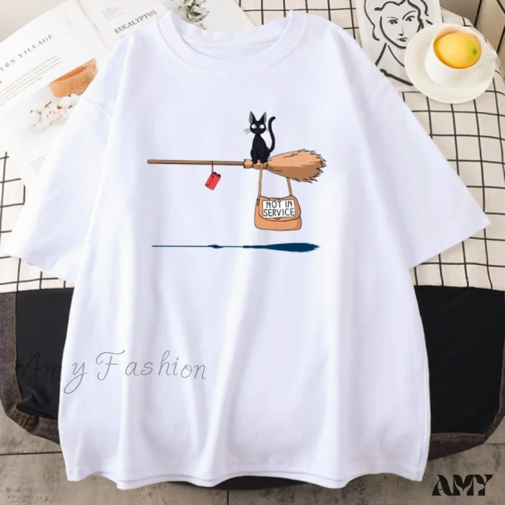 Amy Fashion - Soft Cartoons Fashion Crew Neck T-shirts - Image 5